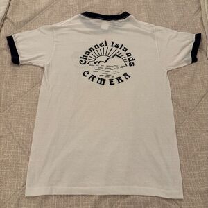 RARE Never Worn Vintage 80s Channel Islands Camera Ringer T-Shirt Large USA